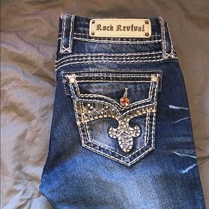 Rock Revival 27R Berry Straight Leg